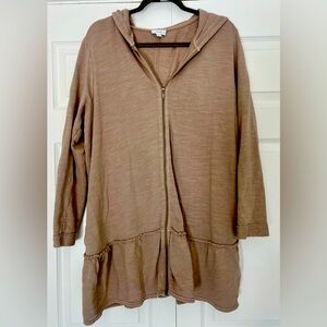 J.Jill, Adorable and comfy zip front hoodie jacket, EUC size large.